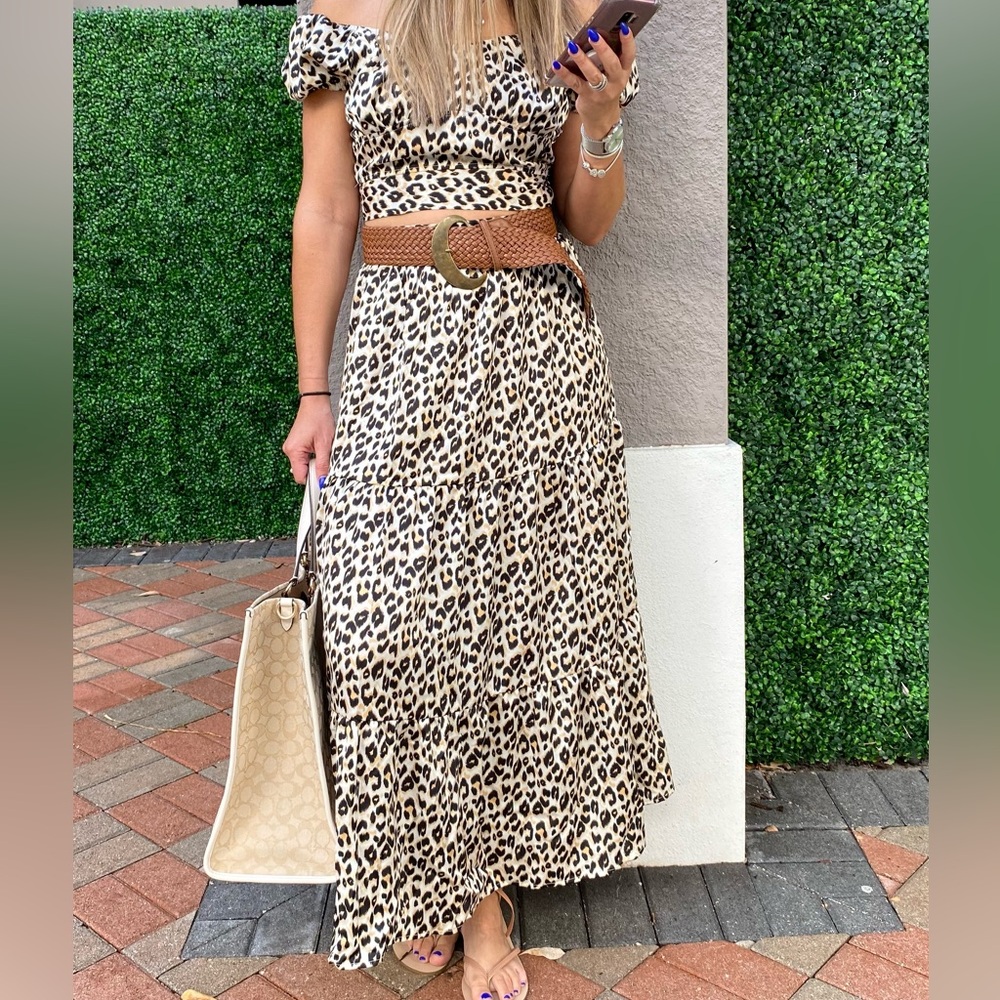 Leopard Print Matching Set – Size L Only